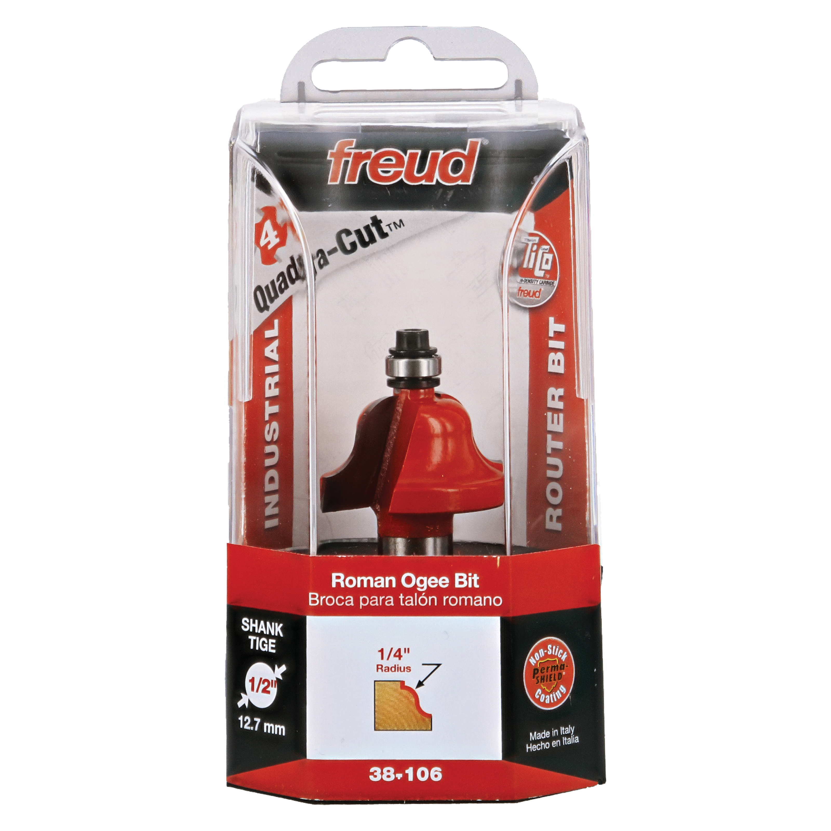 Freud 38-106 1-5/8" (Dia.) Roman Ogee Bit (Quadra-Cut)