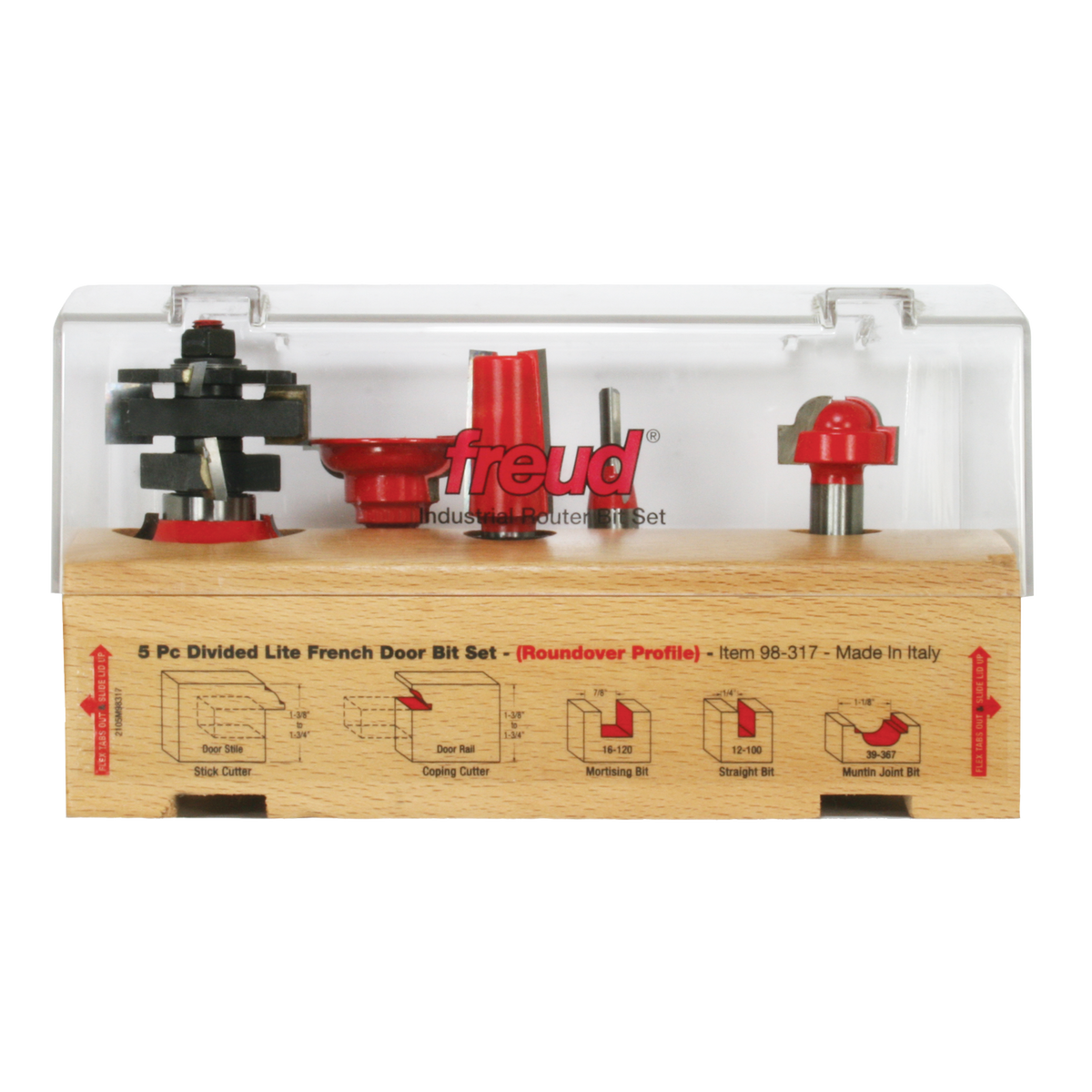 Freud 98-317 5 Piece French Door Bit Set