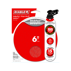 Diablo DCD060100P15G 6" 100-Grit StickFast™ ROS Sanding Discs (15-Pack)