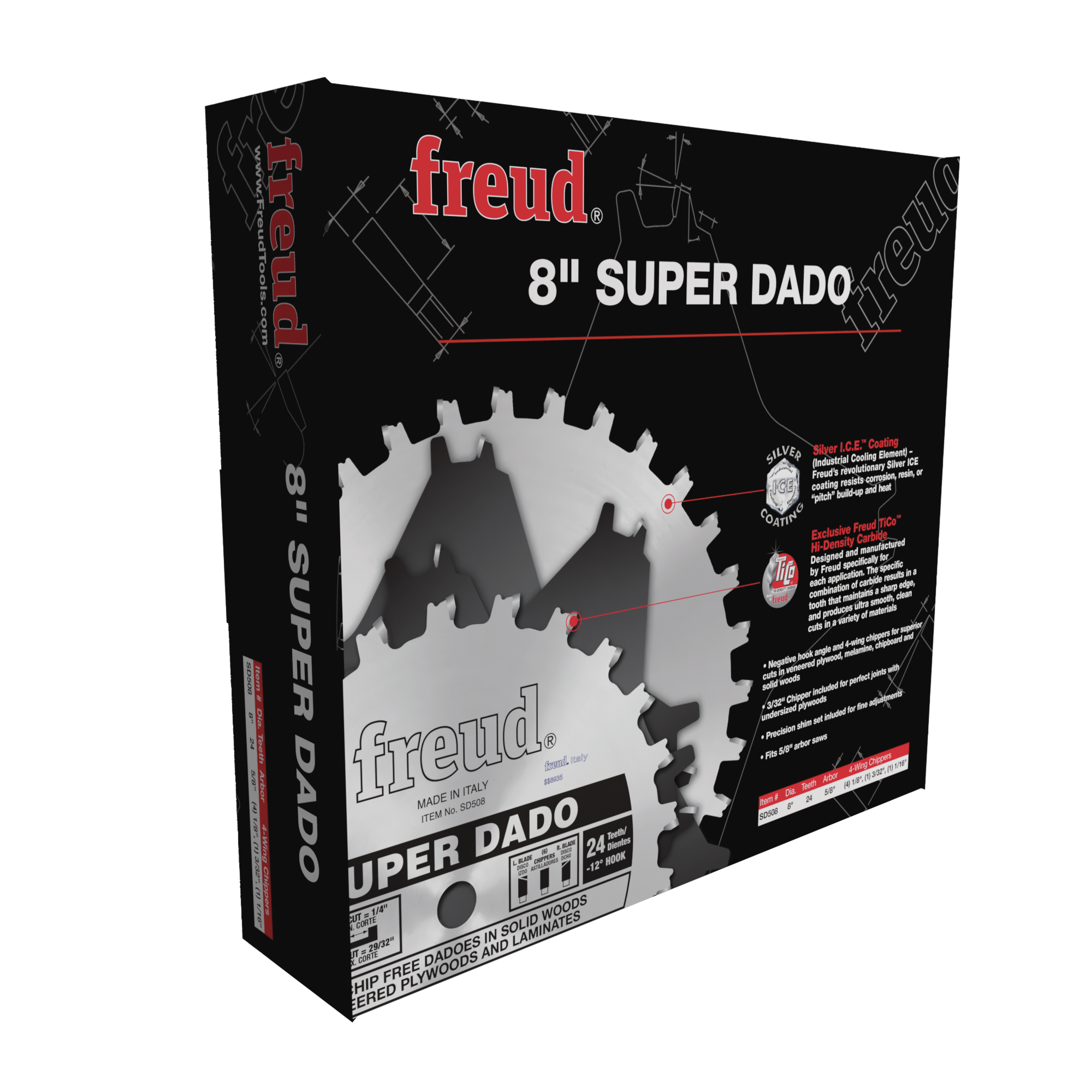 Freud SD508 8" Super Dado Sets