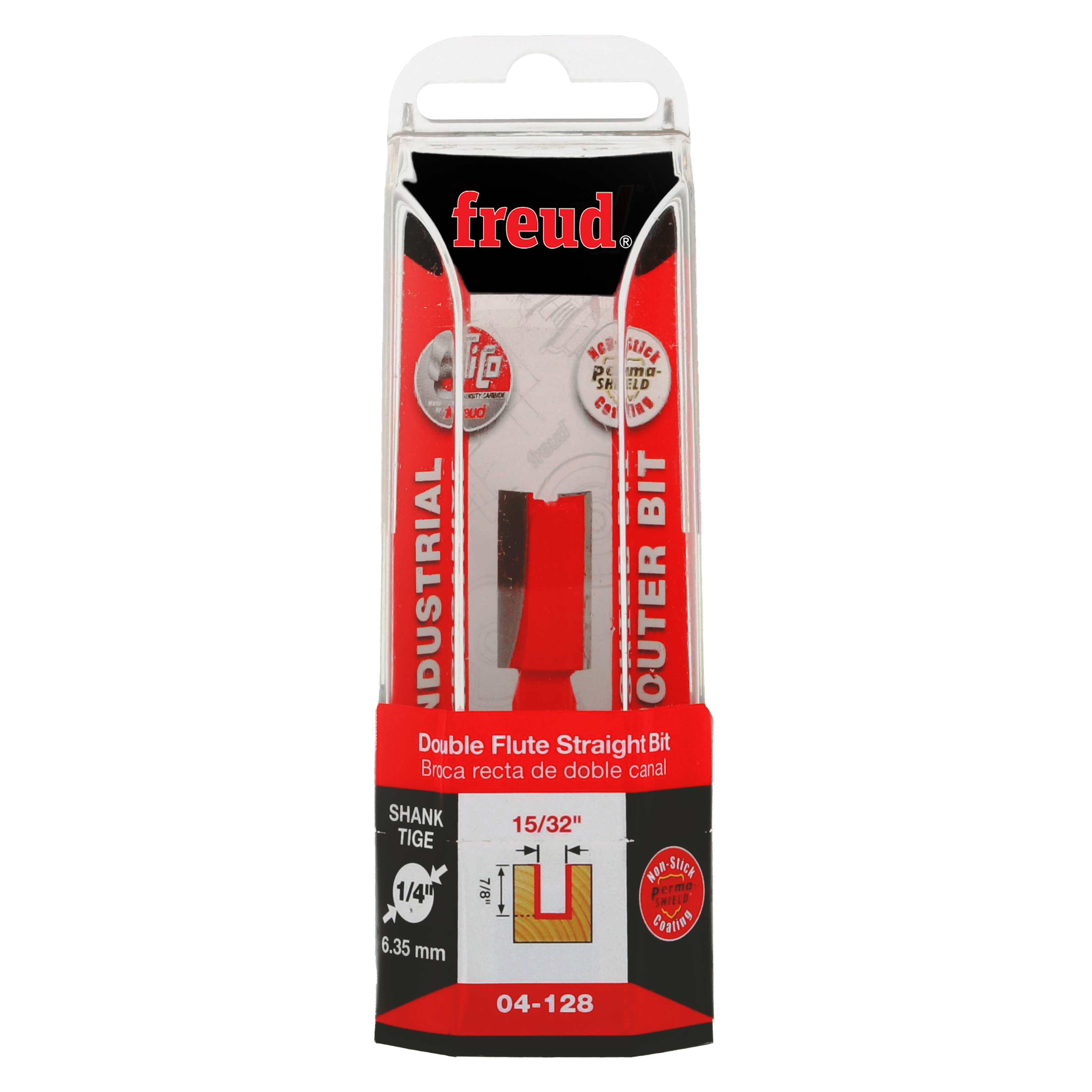 Freud 04-128 15/32" (Dia.) Double Flute Straight Bit