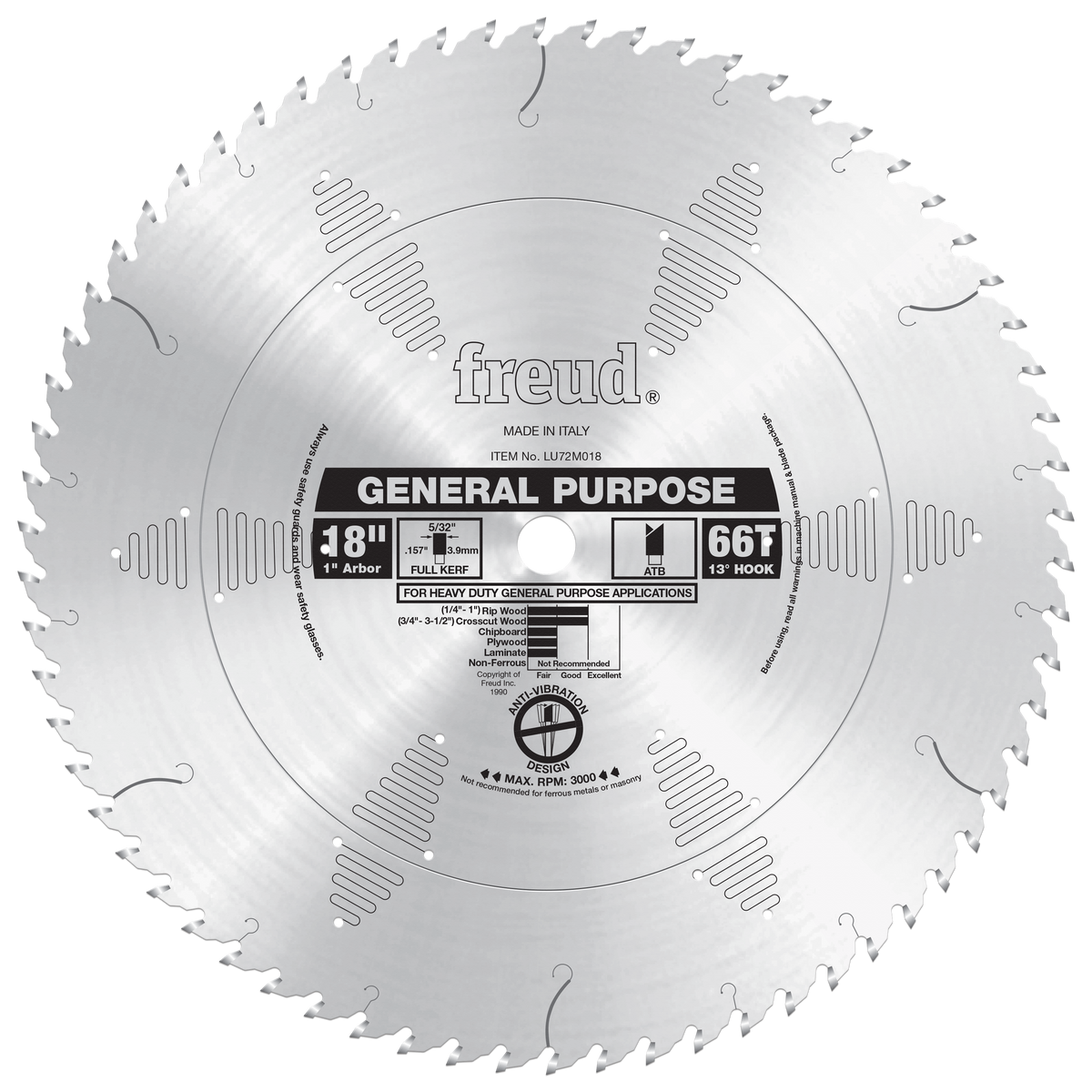 Freud LU72M018 18" General Purpose Blade