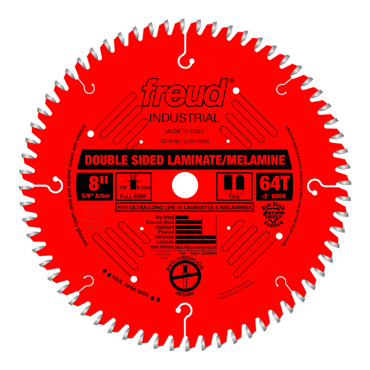 Freud LU97R008 8" Double Sided Laminate/Melamine Blade