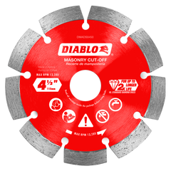 Diablo DMADS0450 4-1/2" Diamond Segmented Masonry Cut-Off Blade