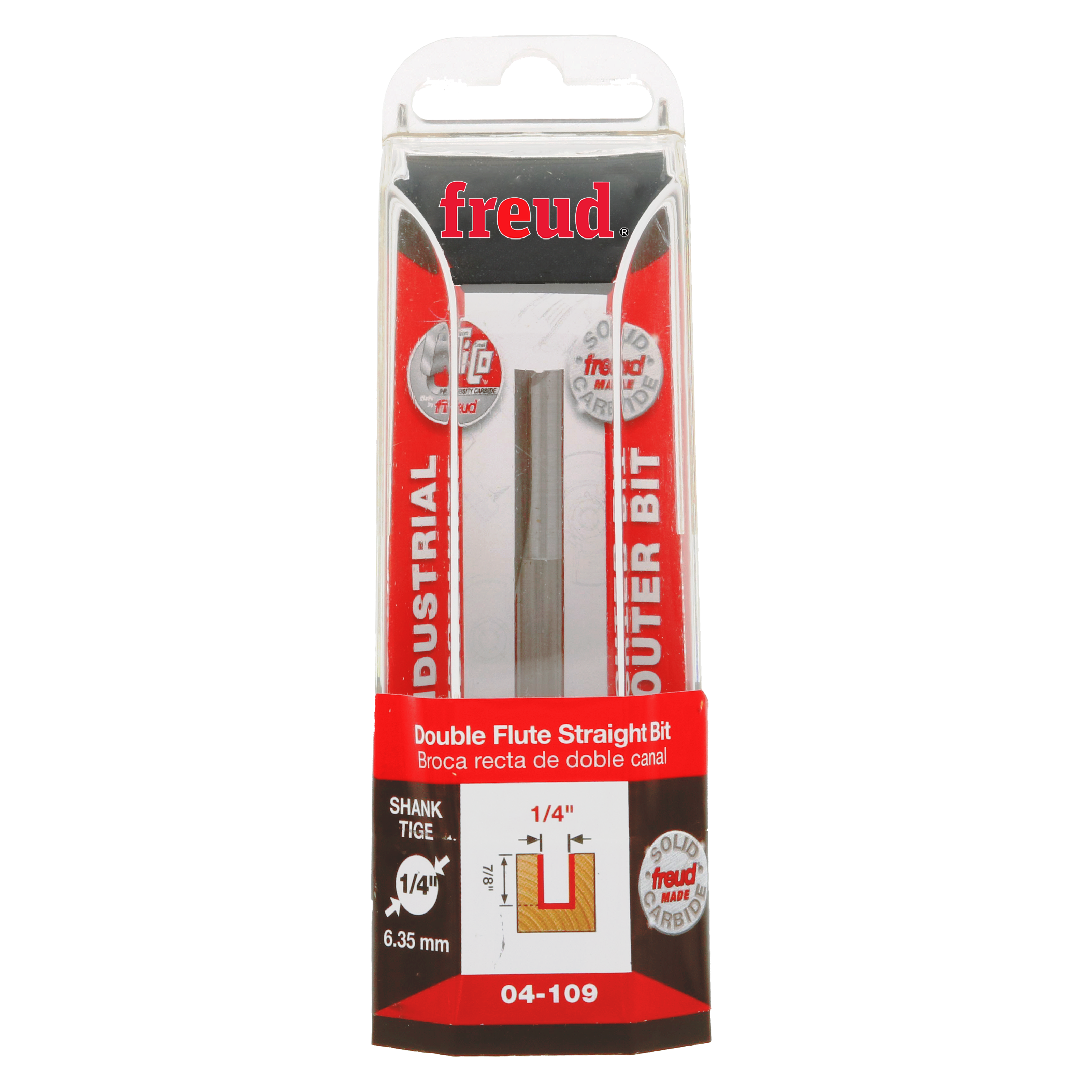 Freud 04-109 1/4" (Dia.) Double Flute Straight Bit