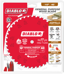 Diablo D1040X 10" x 40-Teeth General Purpose Saw Blade for Wood