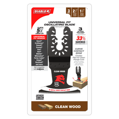 Diablo DOU250JBW3 2-1/2" Demo Demon™ Universal Fit Bi-Metal Oscillating Blades for Clean Wood (3-Pack)