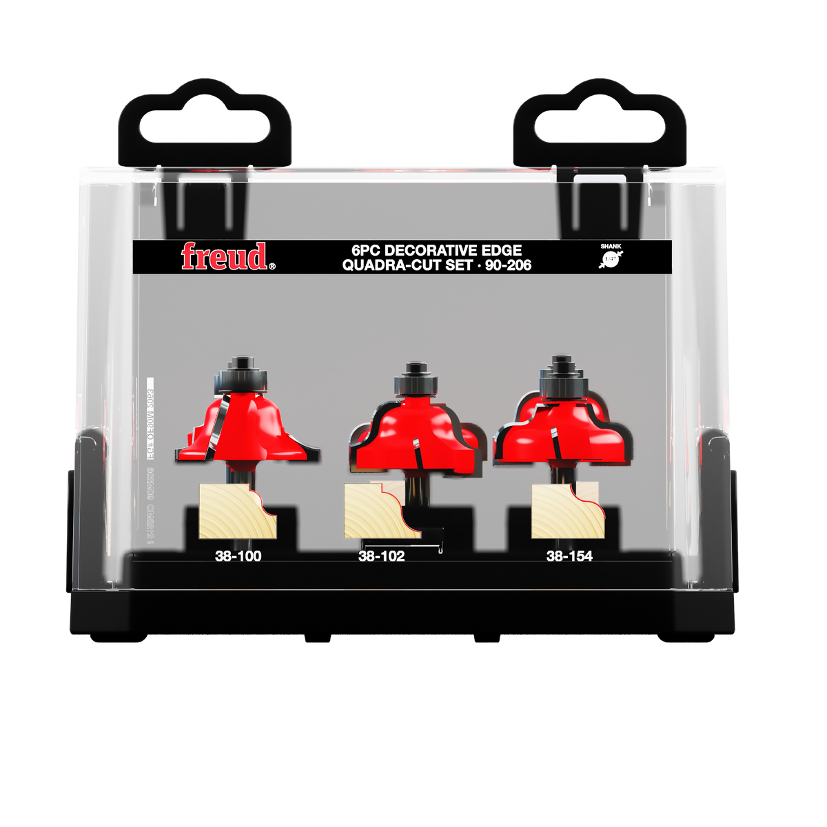 Freud 90-206 6 Piece Decorative Edge Quadra-Cut™ Router Bit Set