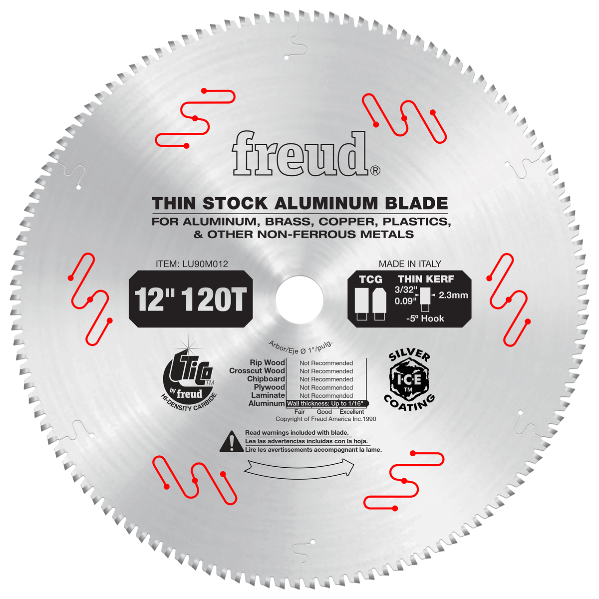 Freud LU90M012 12" Thin Stock Non-Ferrous Metal Blade