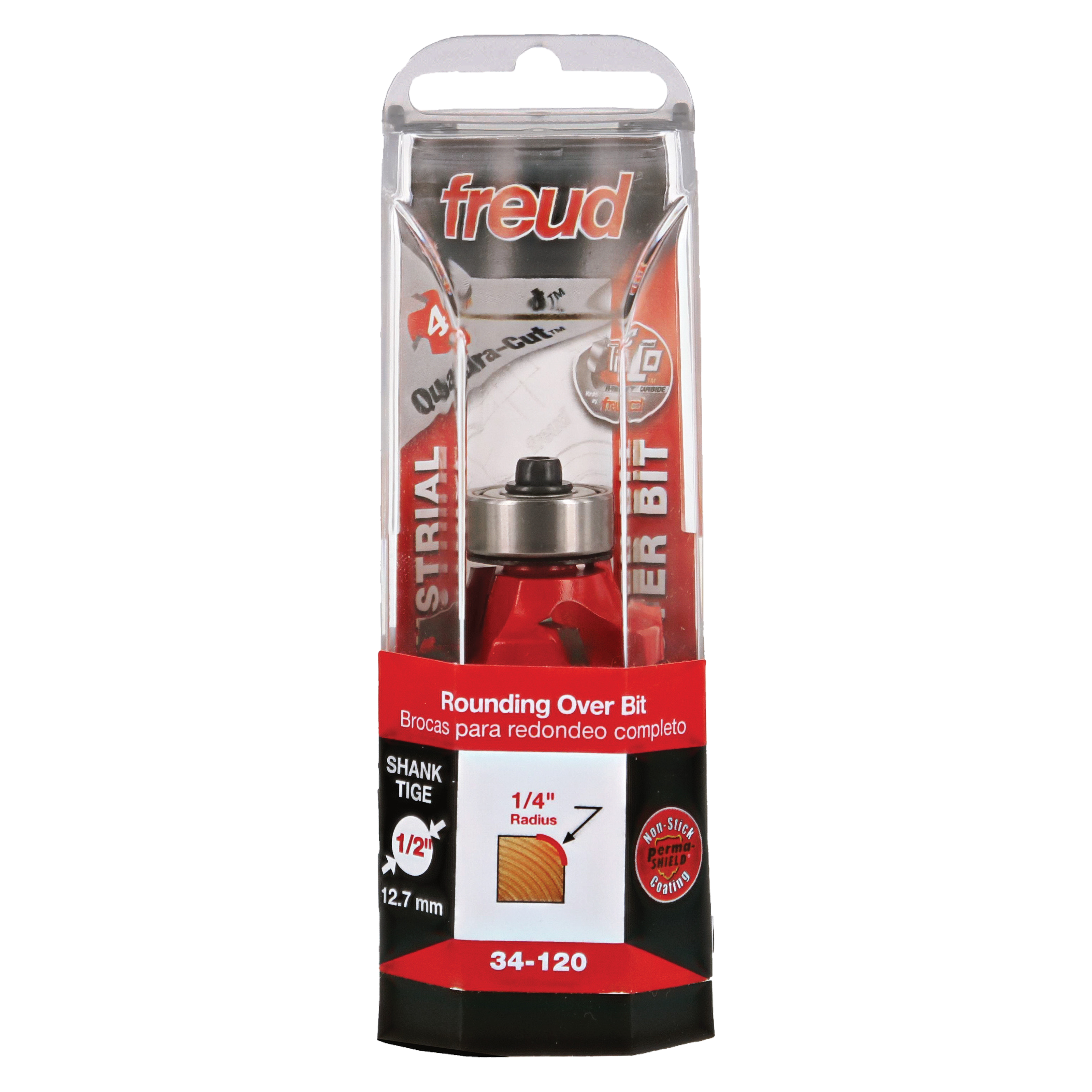 Freud 34-120 1/4" Radius Rounding Over Bit (Quadra-Cut)