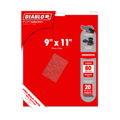 Diablo DCS911080S20G 9" x 11" 80-Grit (Coarse) Sanding Sheet (20-Pack)