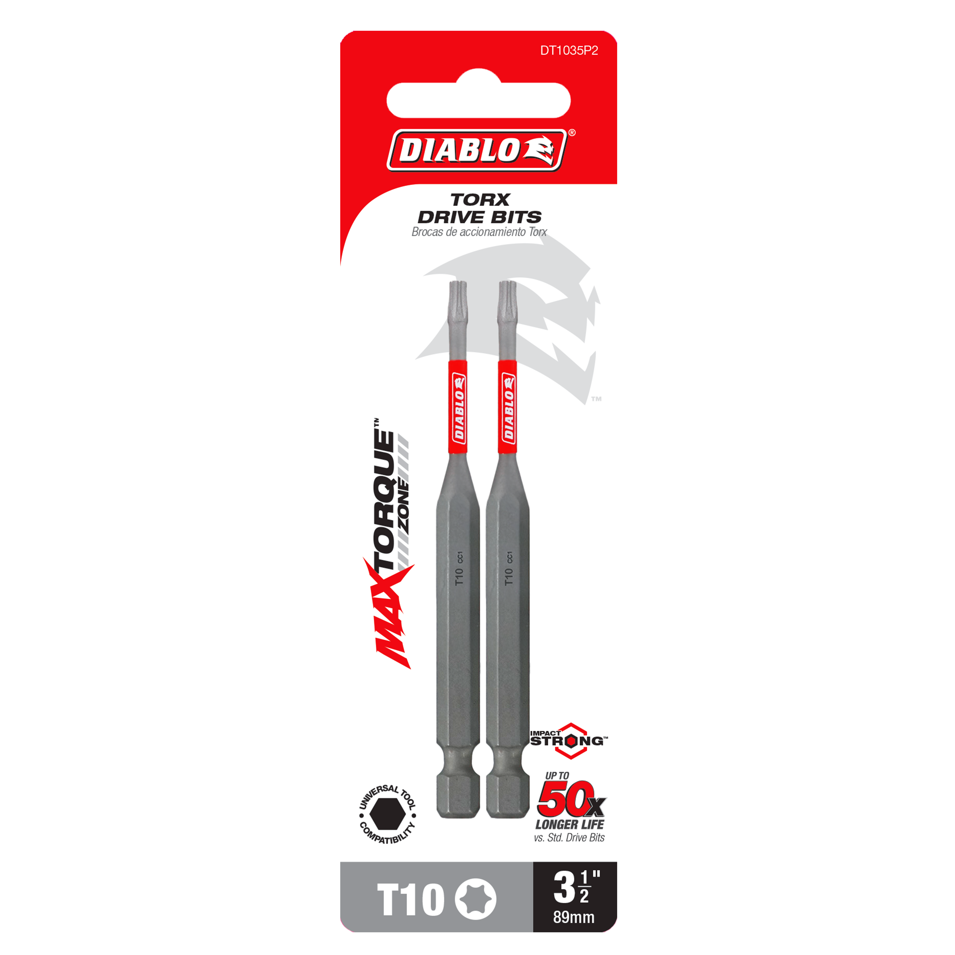 Diablo DT1035P2 3-1/2" #10 Torx Drive Bit