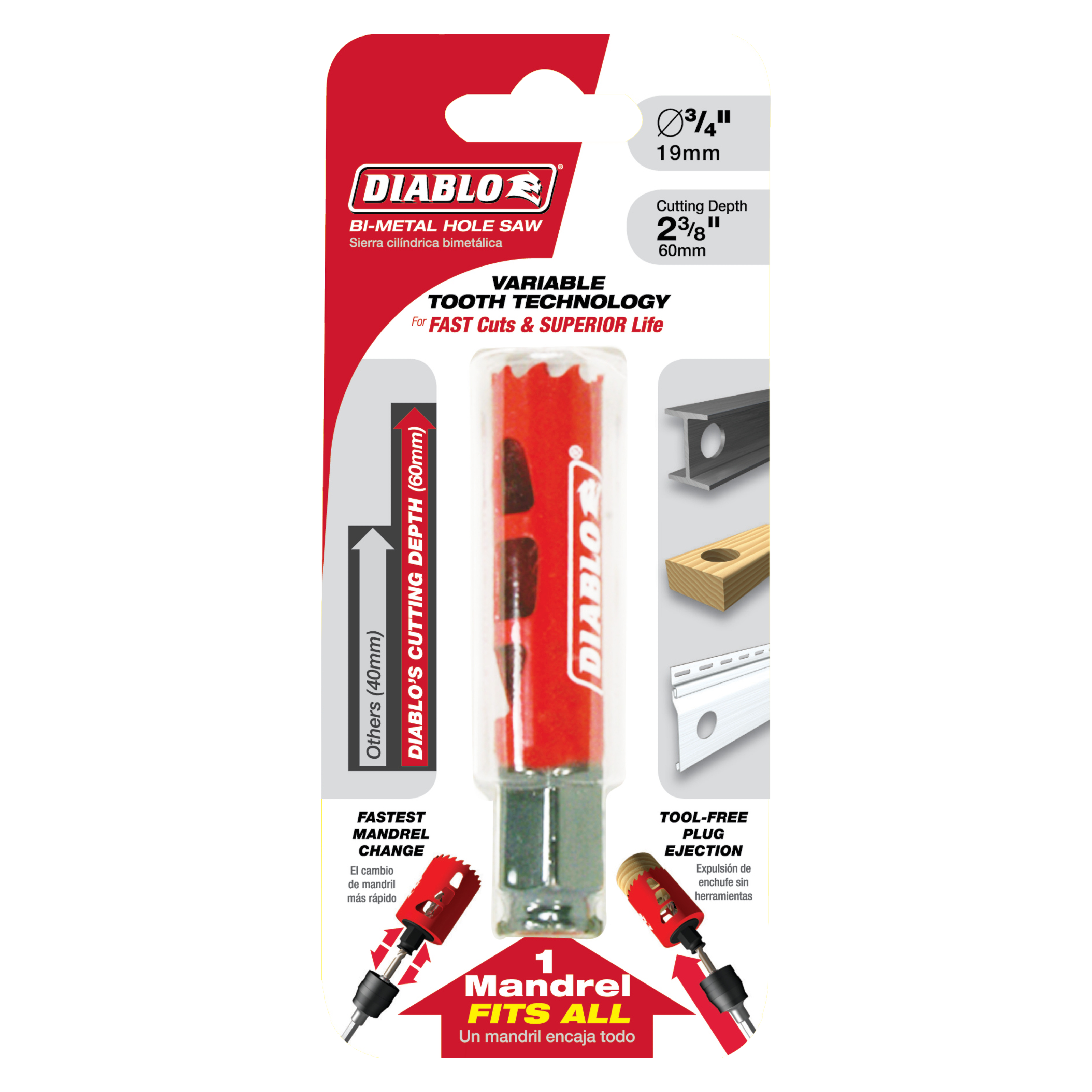 Diablo DHS0750 3/4" Bi-Metal Hole Saw
