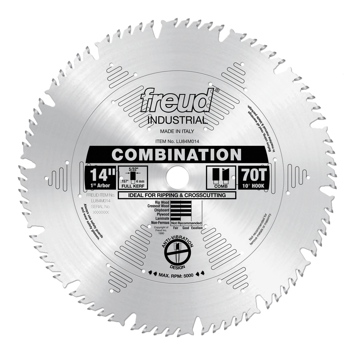 Freud LU84M014 14" Combination Blade