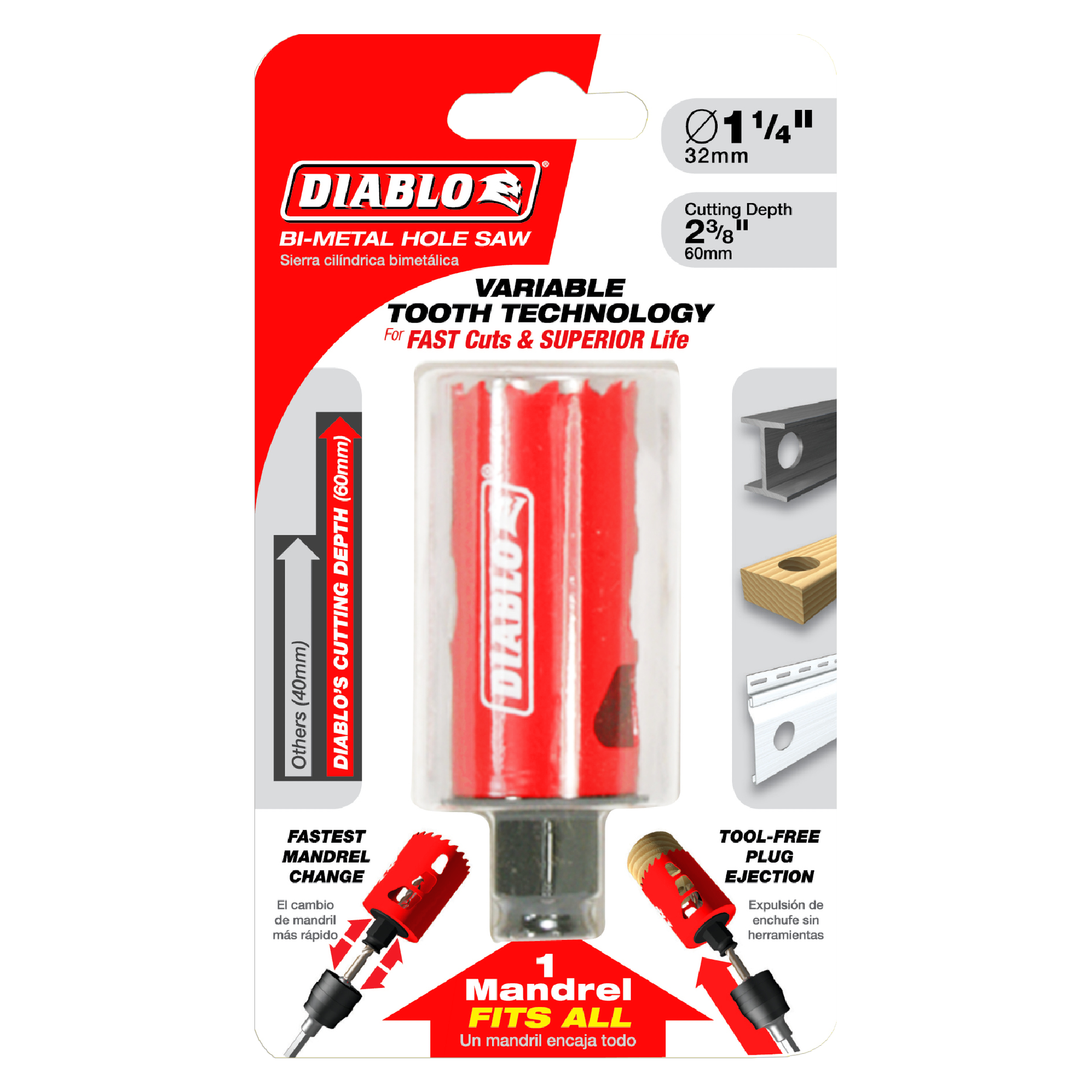 Diablo DHS1250 1-1/4" Bi-Metal Hole Saw