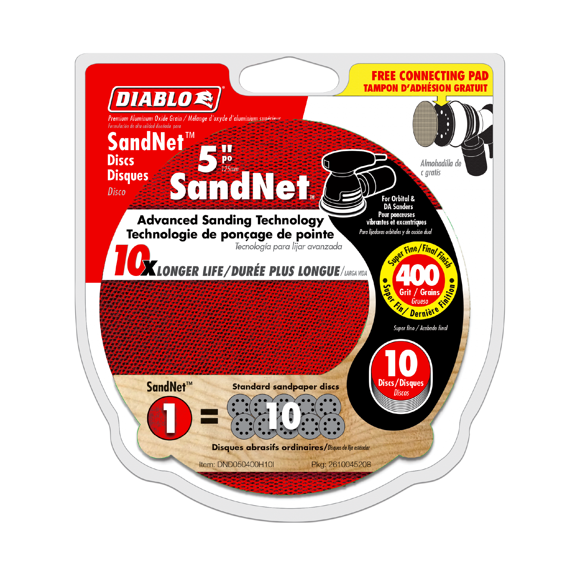 Diablo DND050400H10I 5" 400-Grit SandNET™ Sanding Discs