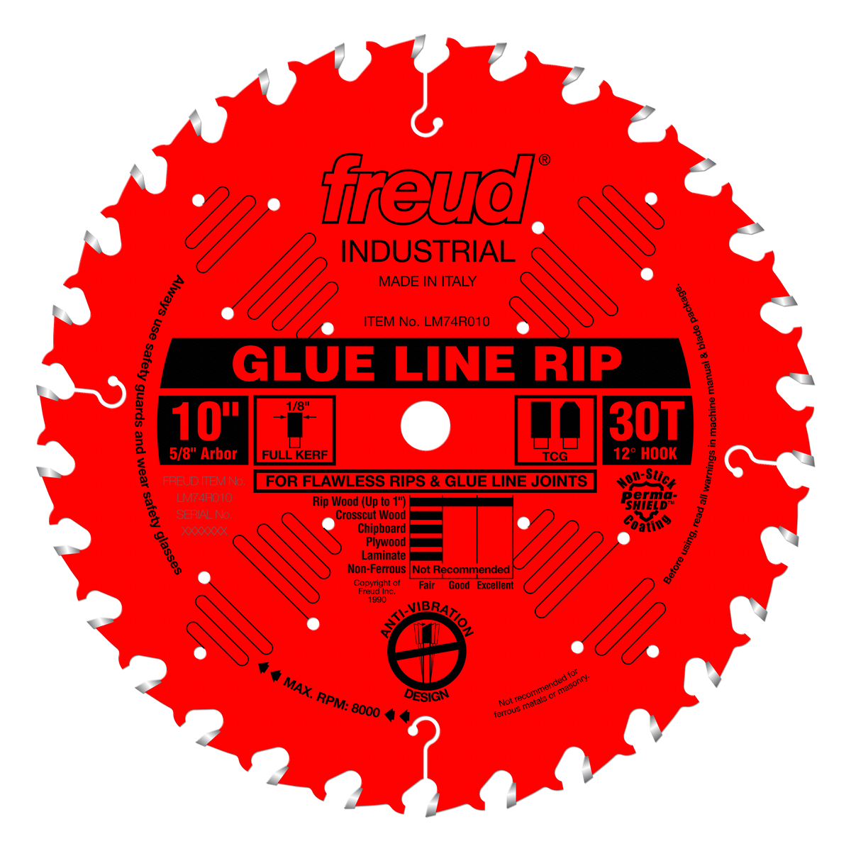 Freud LM74R010 10" Industrial Glue Line Ripping Blade