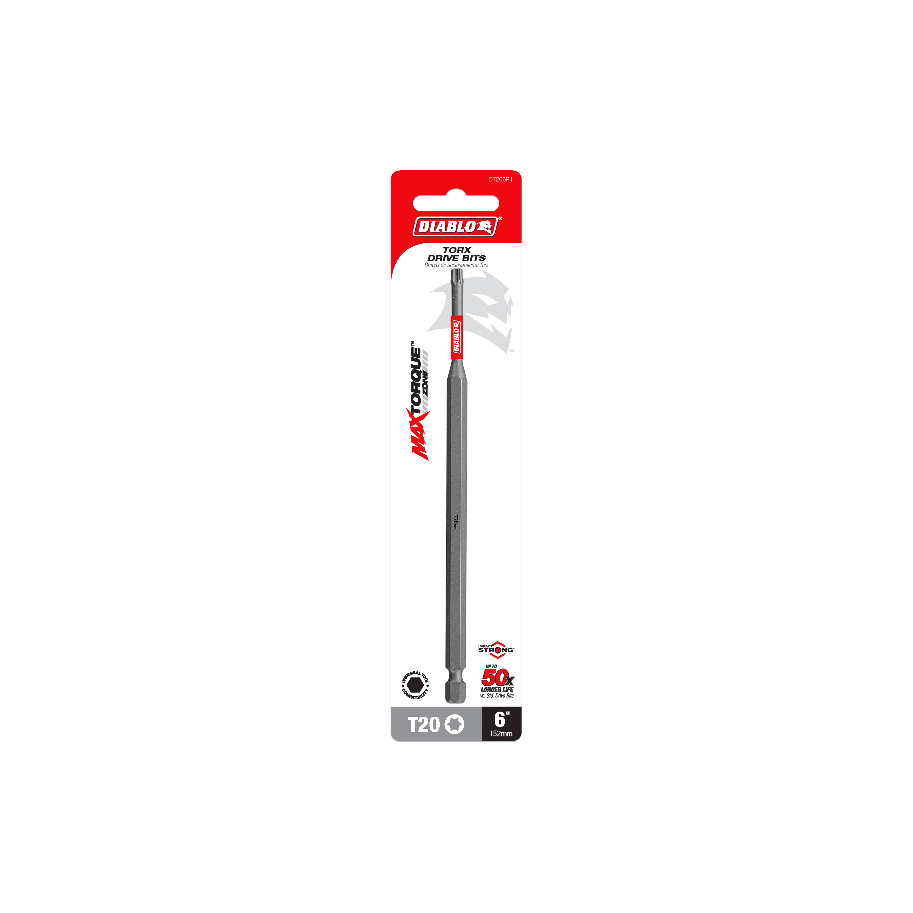 Diablo DT206P1 6" #20 Torx Drive Bit