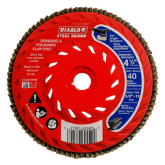 Diablo DCX045040B01F 4-1/2" 40-Grit Steel Demon™ Flap Disc for Metal with Speed Hub