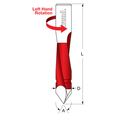 Freud TH55570L 7/32” (Dia.) Through Hole Bit