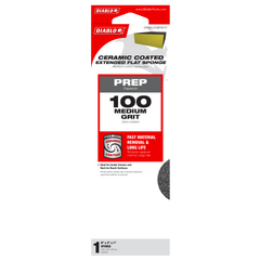 Diablo DFBBLOCBFN01G 8" x 3" x 1" 100-Grit Extended Flat Edge Sanding Sponge