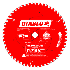 Diablo D0756NA 7-1/4" x 56 Tooth Thick Aluminum Cutting Saw Blade