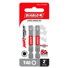 Diablo DT402P2 2" #40 Torx Drive Bit
