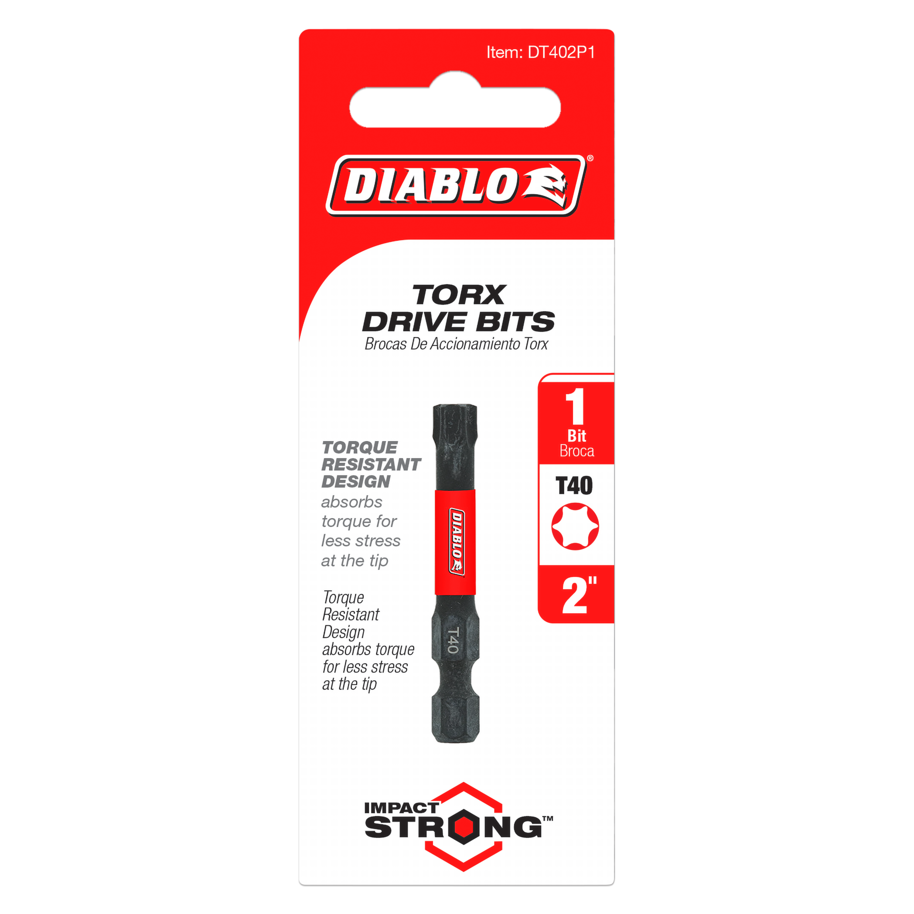 Diablo DT402P1 2" #40 Torx Drive Bit