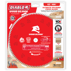 Diablo D12100X 12" x 100-Teeth Ultimate Polished Finish Saw Blade for Wood