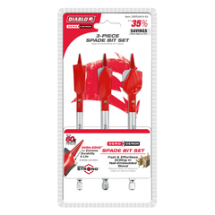 Diablo DSPD4910-S3 3 pc Demo Demon™ Spade Bit Set for Nail-Embedded Wood (3-Pieces)