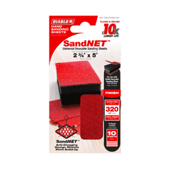 Diablo DND234320S10N 2-3/4" x 5" 320-Grit SandNET™ Reusable Sanding Sheets (10-Piece)