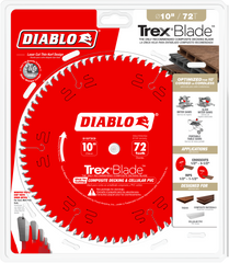 Diablo D1072CD 10" x 72-Teeth TrexBlade™ Saw Blade for Composites and Plastic