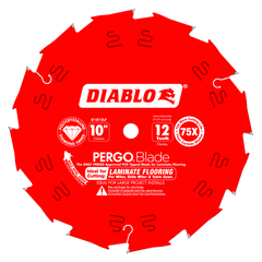 Diablo D1012LF 10" x 12-Teeth PergoBlade™ Saw Blade for Laminate and Wood Flooring