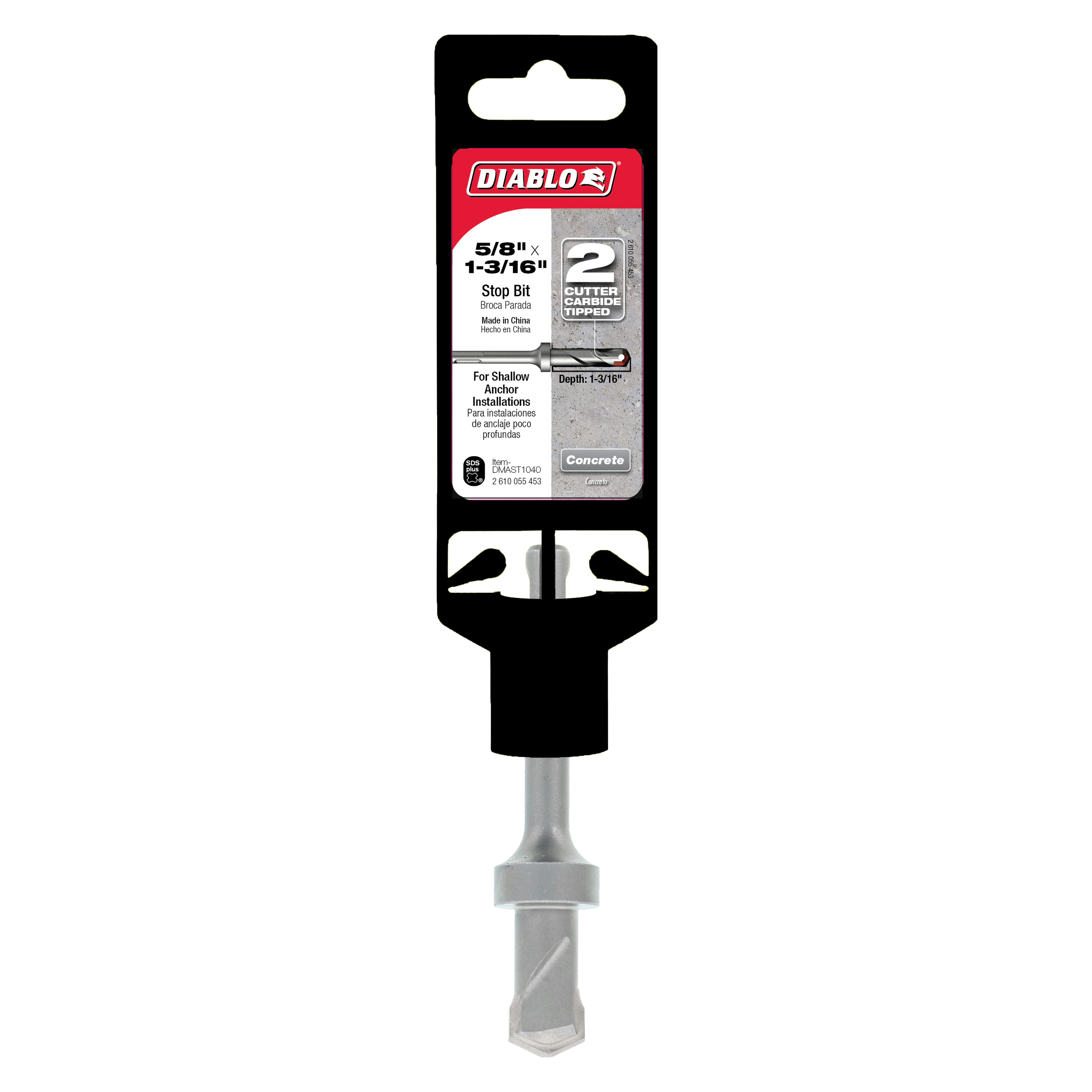 Diablo DMAST1040 5/8" x 1-3/16" SDS-Plus 2-Cutter Carbide-Tipped Stop Bit