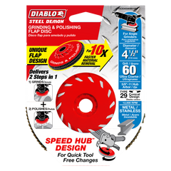 Diablo DCX045060B01F 4-1/2" 60-Grit Steel Demon™ Flap Disc for Metal