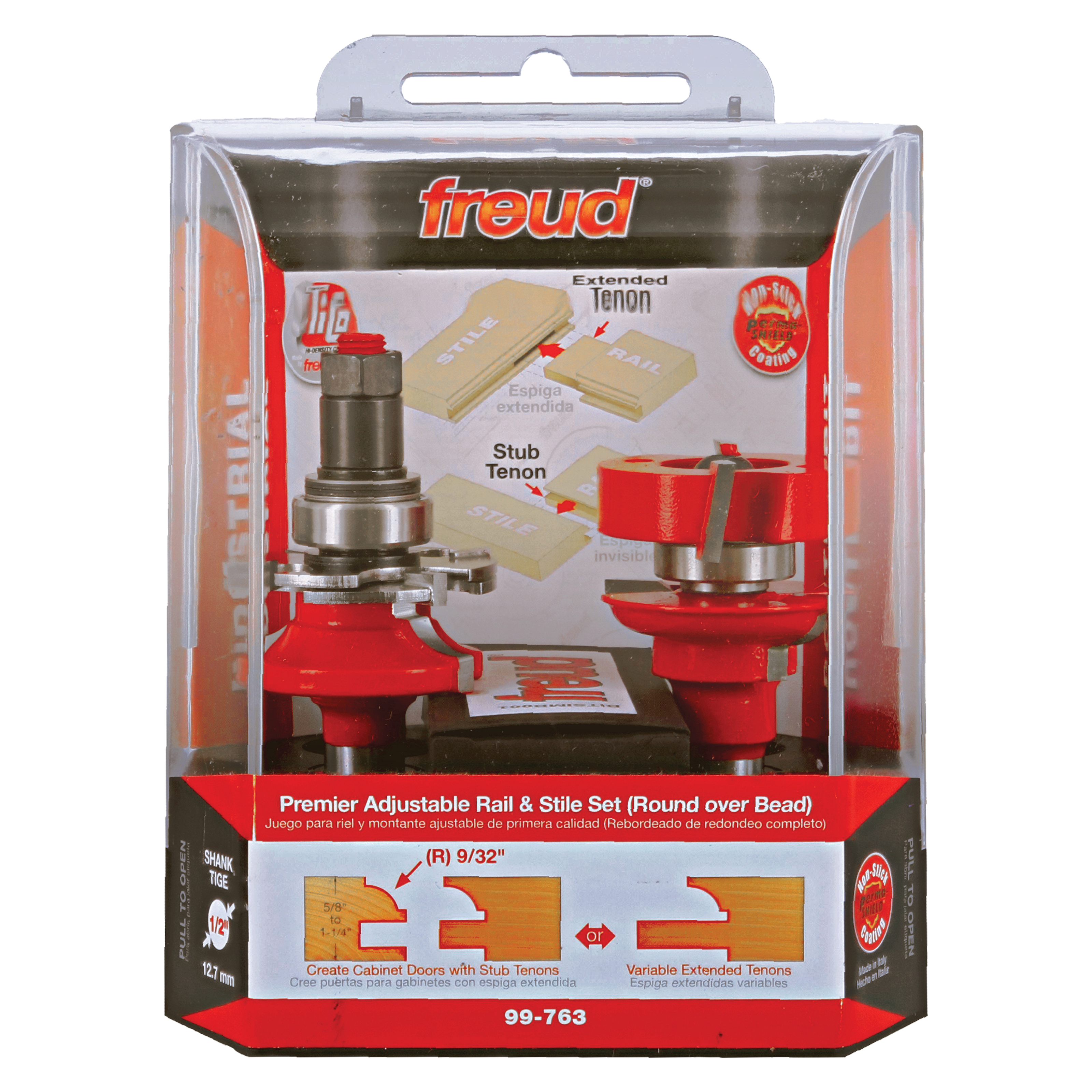 Freud 99-763 1-11/16" (Dia.) Premier Adjustable Rail & Stile Bit - Round Over Bead