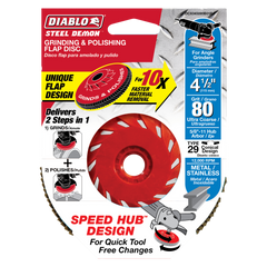 Diablo DCX045080B01F 4-1/2" Steel Demon™ Flap Disc for Metal with Speed Hub