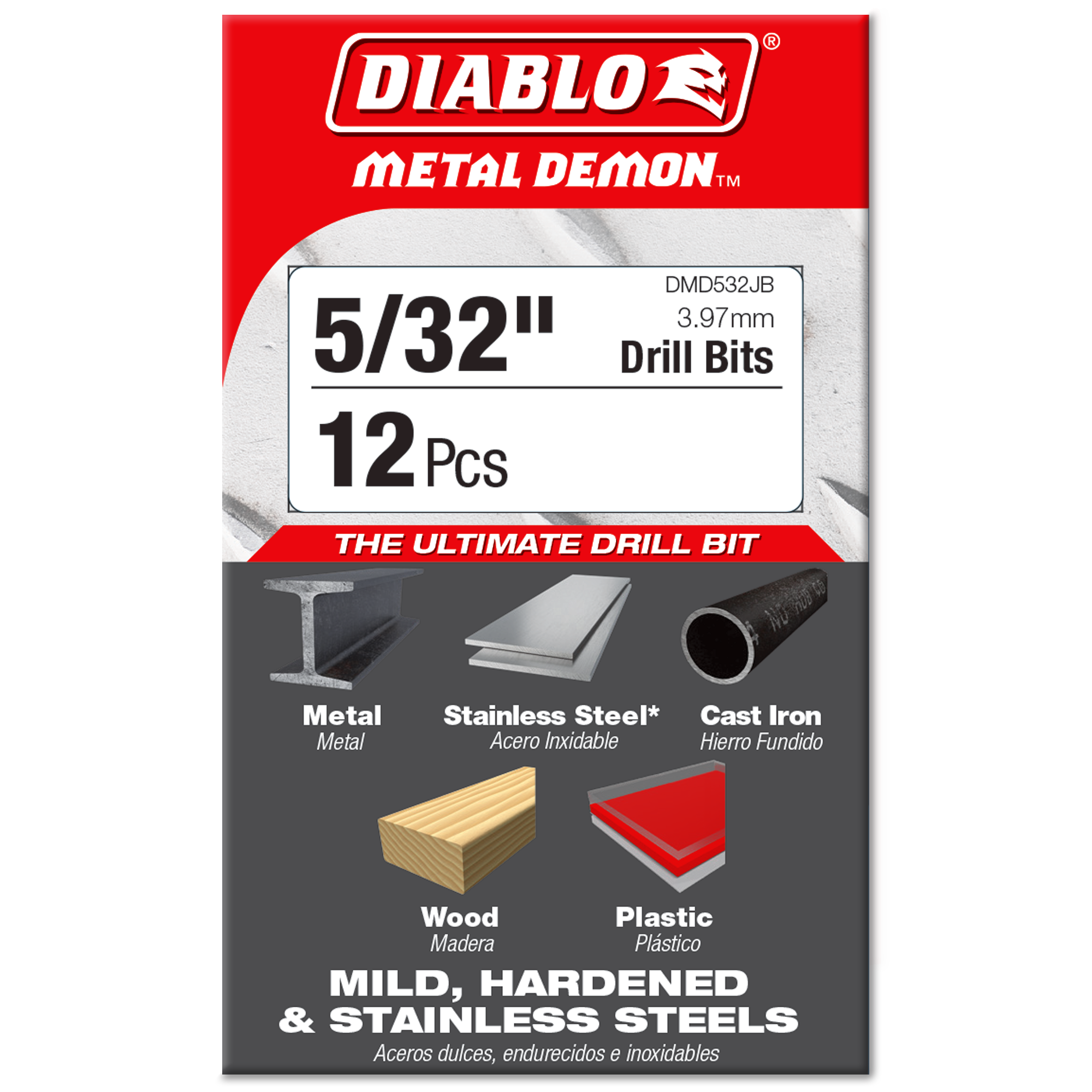 Diablo DMD532JB 5/32" Metal Demon™ Drill Bit for Mild, Hardened and Stainless Steels