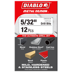 Diablo DMD532JB 5/32" Metal Demon™ Drill Bit for Mild, Hardened and Stainless Steels