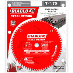 Diablo D0770F 7-1/4" x 70-Teeth Steel Demon™ Carbide Saw Blade for Thin Metal