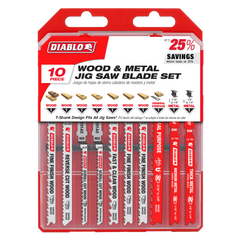 Diablo DJT10S Jig Saw Blade Set for Wood & Metal (10-Piece)