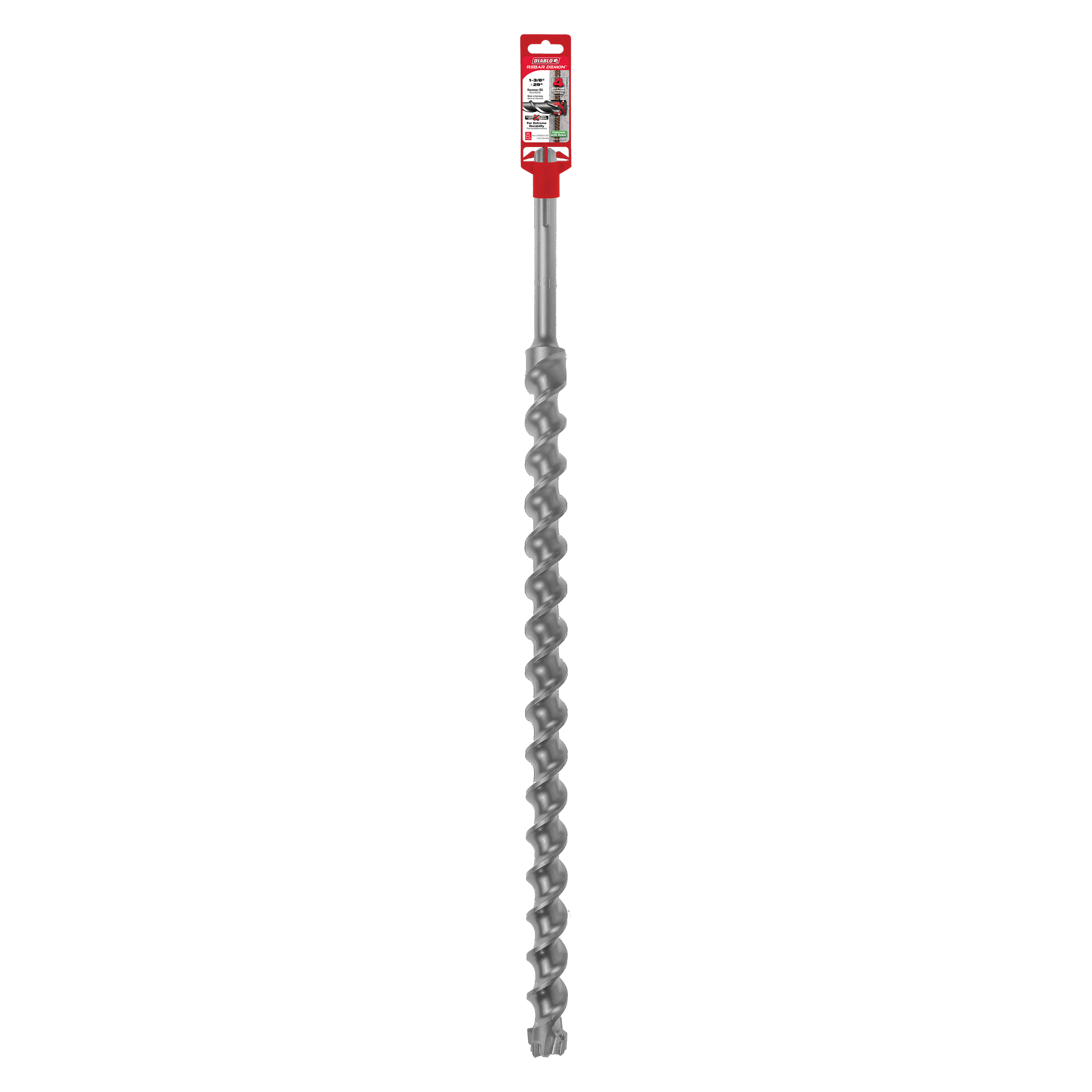 Diablo DMAMX1340 1-3/8" x 24" x 29" Rebar Demon™ SDS-Max 4-Cutter Carbide-Tipped Hammer Drill Bit