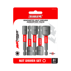 Diablo DNTSL-S5 2-9/16" Magnetic Nut Driver Assorted Pack (5-Piece)