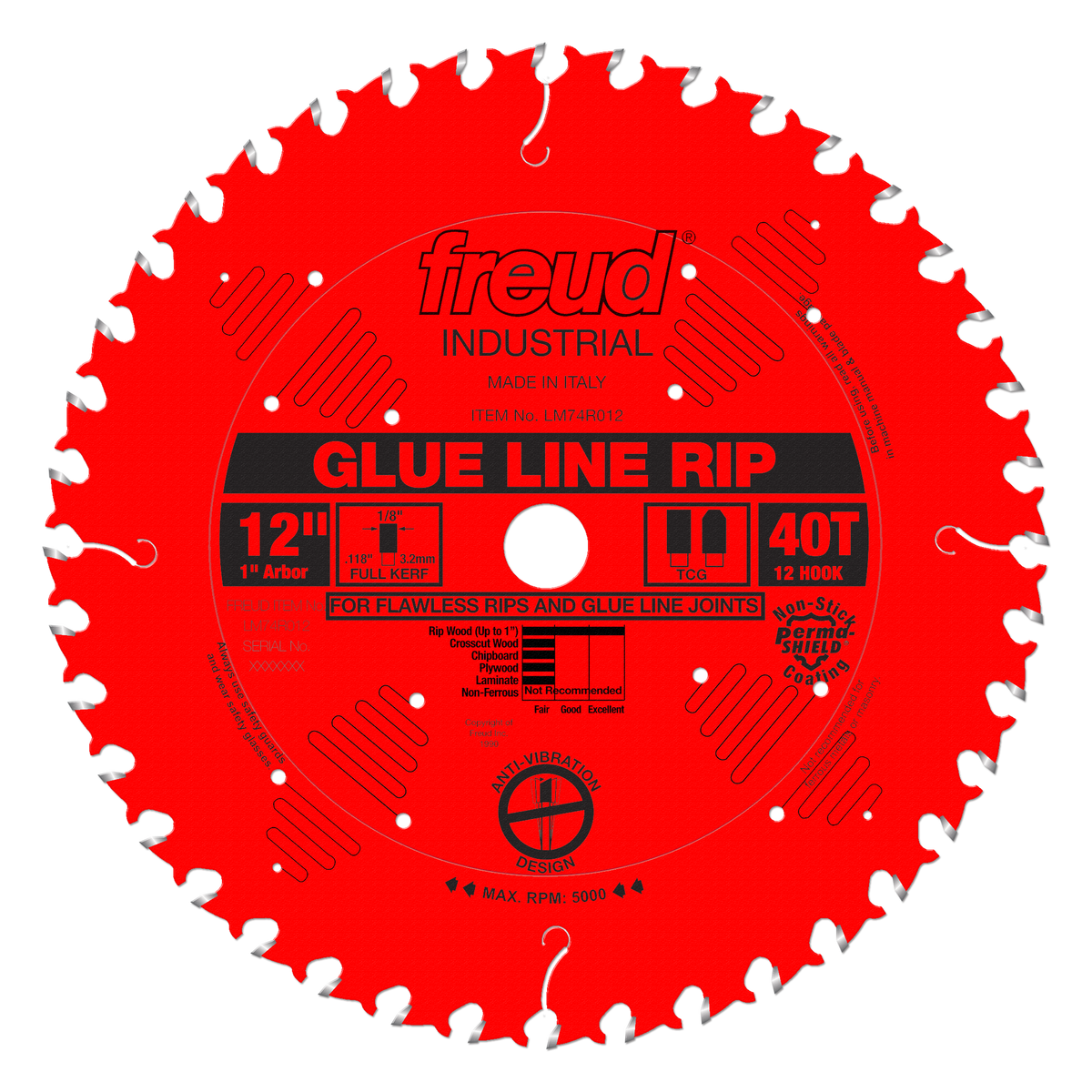 Freud LM74R012 12" Glue Line Ripping Blade