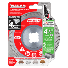 Diablo DDX045CON101C 4-1/2" X-LOCK Diamond Continuous Rim Masonry Cut-Off Disc