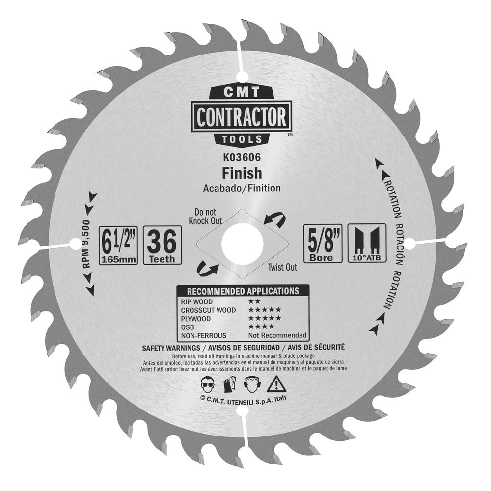 CMT K03606 ITK CONTRACTOR FINISH 6-1/2’’x0.071”/0.047”x5/8”<>  T=36 ATB