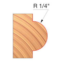 Freud UP122-IC 3-9/16" x 31/32" x 1-1/4" Concave Radius Cutters