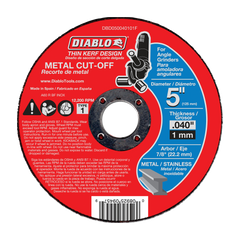 Diablo DBD050040110F 5" Thin Kerf Metal Cut-Off Discs (10-Pack)