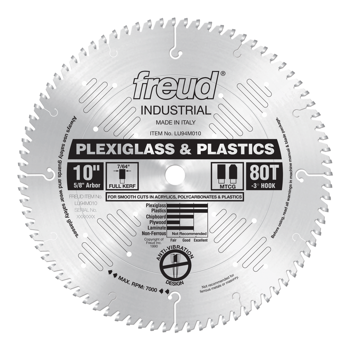 Freud LU94M010 10" Plastic Blade