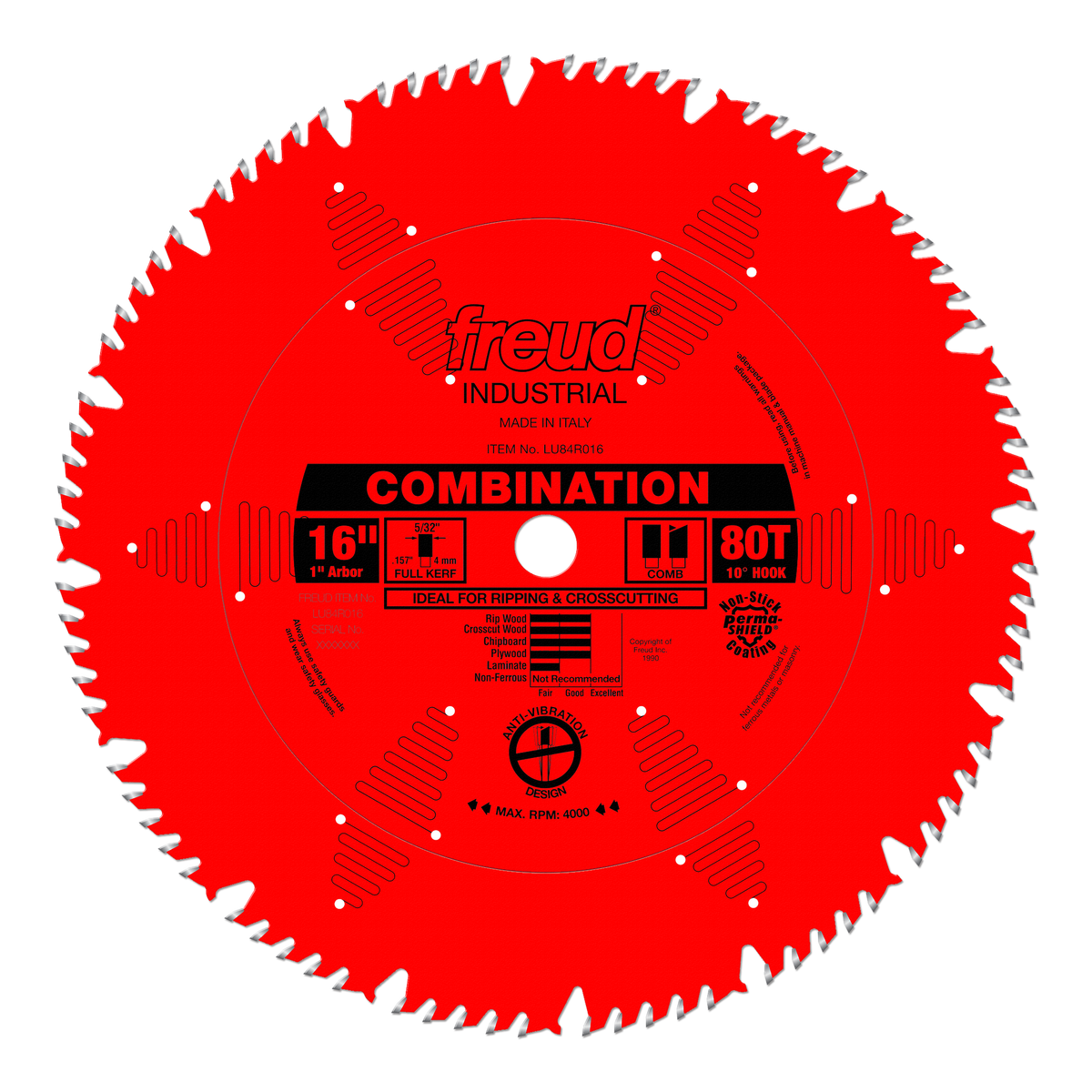 Freud LU84R016 16" Combination Blade